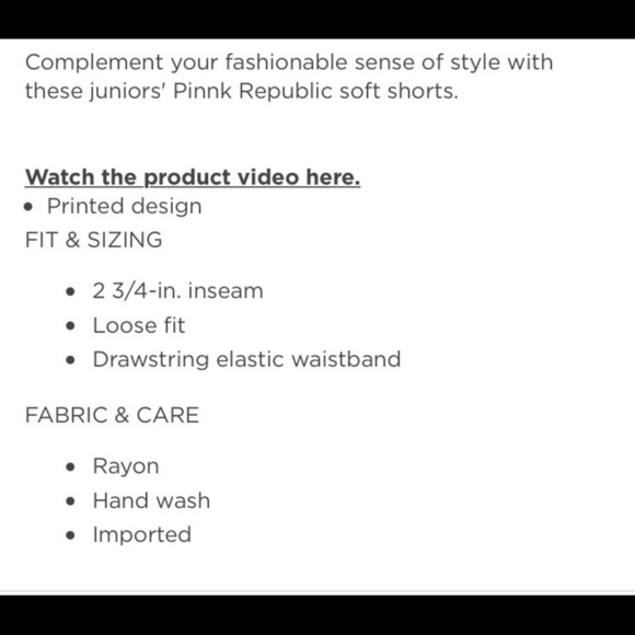 Juniors' Pink Republic Soft Woven Shorts - Picture 2 of 2